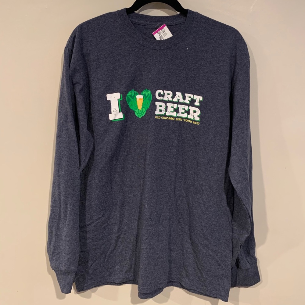 Men’s Gray “I Love Craft Beer” - Size Medium